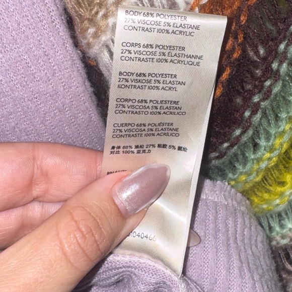 Free People Cha Cha Lilac Top w/ Balloon Knit Sleeves in Lilac - Picture 5 of 5